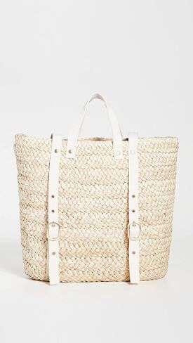 L*Space Summer Days Backpack for Women, Large Straw Travel Bag, Lined Backpack and Adjustable Back Straps, 100% Corn Husk in Saudi Arabia