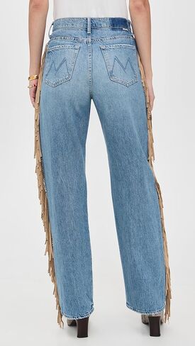 MOTHER Women's Fringe Half Pipe Button Sneak Jeans in Saudi Arabia