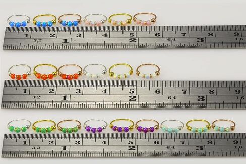 Triple Opal Stone 22 Gauge Gold Plated 925 Sterling Silver Hoop Nose Piercing Ring Body Jewelry in Saudi Arabia