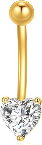 KECHO 14K Gold Belly Button Rings for Women Gold Dangle Belly Piercing Gold Navel Rings for Woman Body Piercing Jewelry in Saudi Arabia