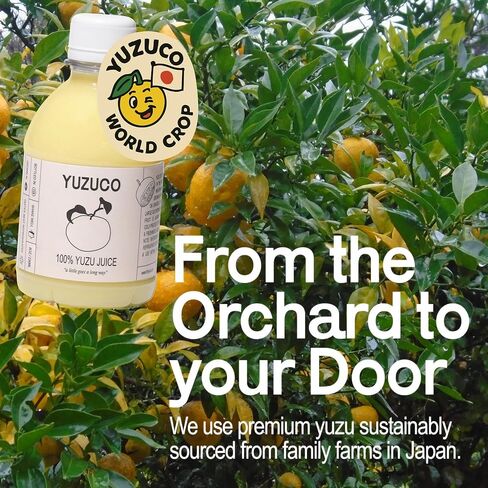 YUZUCO 100% Yuzu Juice - 8oz (236ml) - Premium Japanese Yuzu - Loved by Michelin Star Chefs and Mixologists - Never Heat-Treated for Maximum Flavor and Aroma - Bottled in California in Saudi Arabia