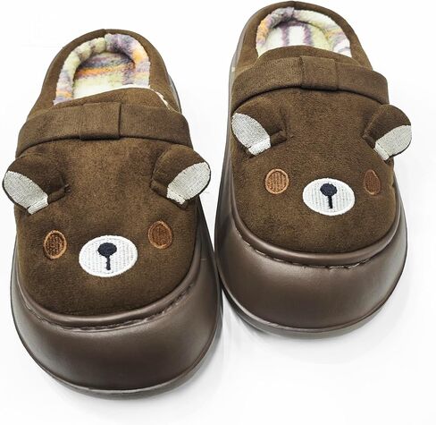 Bear Slippers for Women Plush Slippers Winter Cute Fuzzy House Slides Warm Shoes Sandals Indoor Outdoor in Saudi Arabia