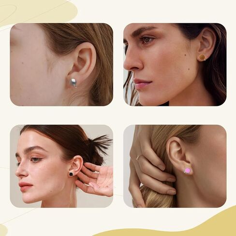 4 Pairs Pressure Earrings for Keloid, Stainless Steel Non-Pierced Round Compression Earring, Adjustable Clip Earring Compression Keloid Earrings Pressure Clip Compression's Earring's for Keloids in Saudi Arabia