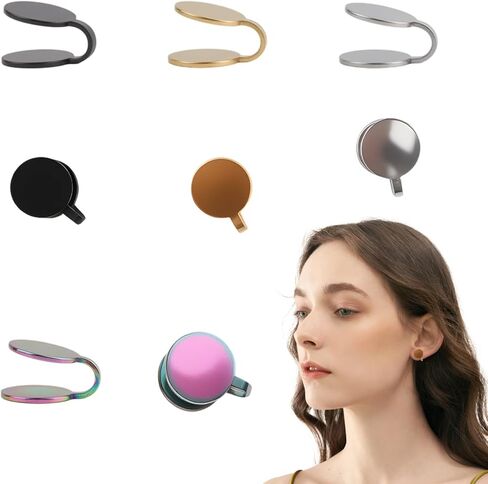 4 Pairs Pressure Earrings for Keloid, Stainless Steel Non-Pierced Round Compression Earring, Adjustable Clip Earring Compression Keloid Earrings Pressure Clip Compression's Earring's for Keloids in Saudi Arabia