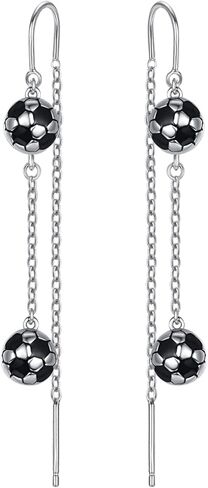 Sterling Silver Sport Earrings for Sport Lovers Dangele Soccer/Football/Baseball/Tennis/Volleyball Earrings Sport Jewelry Gift in Saudi Arabia