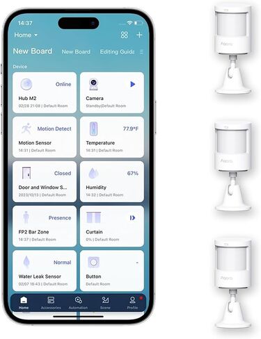 Aqara Motion Sensor P1, Requires AQARA HUB, 5-Year Battery Life, Configurable Detection Timeout, for Alert System and Automations, Compatible with HomeKit, Alexa, IFTTT in Kuwait
