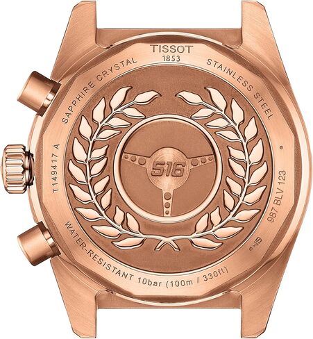 Tissot PR516 Chronograph, Swiss Quartz Watch for Men, Stainless Steel Case and Bracelet with Rose Gold PVD Coating, 41mm, T1494173305100 in Saudi Arabia