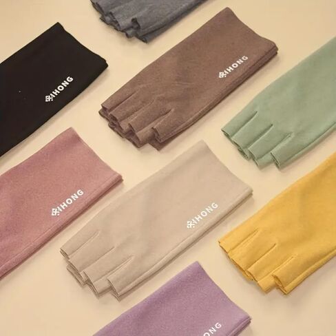 1 Pair Women's Winter Fingerless Gloves, Cold-Resistant & Warm, Suitable for Office Work, School & Outdoor Cycling Use in Saudi Arabia