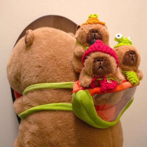 Capybara Plush Keychain Cute Capybara Stuffed Animal Gift Capybara Pendant for Backpack Charm Birthday Gift Stocking Stuffers in Saudi Arabia