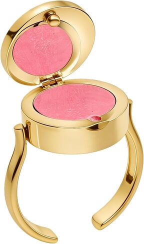 Lip Balm Ring For Women, Vintage Adjustable Opening With Lipbalm Storage Enamel Flip Cover Design Unique Lipstick Ring Gift Jewelry in Saudi Arabia