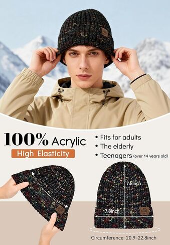 Zando Satin Beanie Hats for Women & Men - Warm Winter Hats Fashionable Knit Beanies Skull Chemo Caps for Outdoor Daily Wear in Saudi Arabia