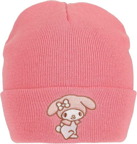 My Melody Embroidered Character Art Pink Cuff Beanie in Saudi Arabia