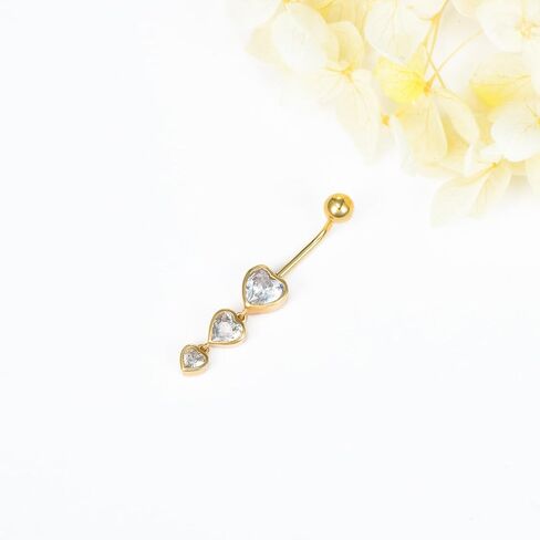 14K الذهب الأصفر البطن خواتم 14G 1.6 مللي متر الصلبة 14K الذهب البطن خاتم على شكل زر السرة هيئة ثقب المجوهرات للنساء in Kuwait