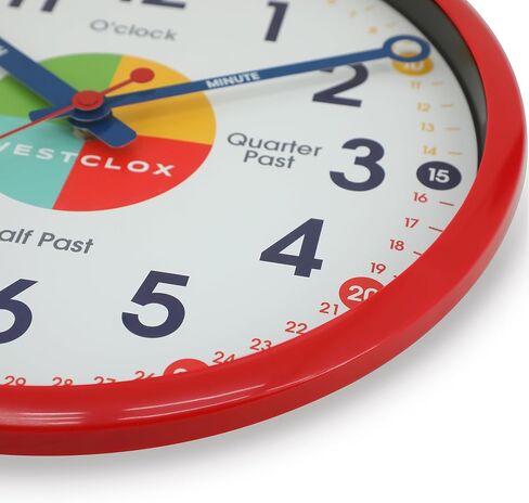 Westclox Analog 12" Quartz Accurate Time Teacher Wall Clock with Quiet Sweep Movement - Educational Timekeeping in Saudi Arabia