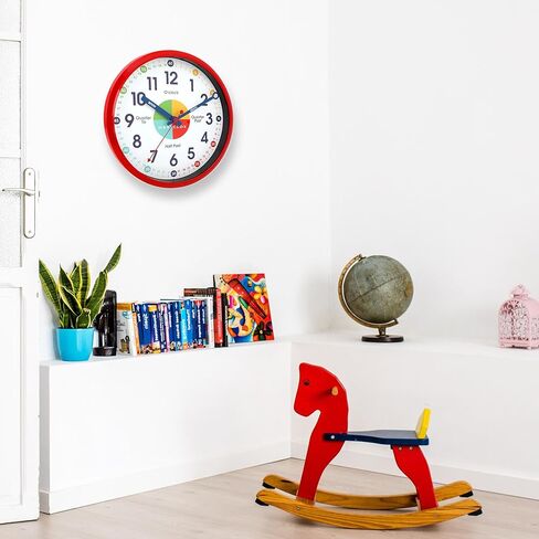 Westclox Analog 12" Quartz Accurate Time Teacher Wall Clock with Quiet Sweep Movement - Educational Timekeeping in Saudi Arabia