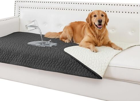 Waterproof Dog Blanket, Washable Anti-Slip Pet Couch Covers for Sofa,Pet Hair Resistant Blankets Bed Chair Furniture Couch Protector for Dogs-30x70,Darkgrey in Saudi Arabia