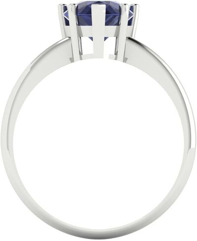 Clara Pucci 2.0 ct Pear Cut Created Blue Sapphire 14k Yellow Gold Solitaire Wedding Engagement Bridal Promise Ring in Saudi Arabia