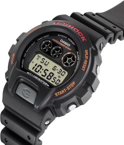 ساعة كاسيو DW6900UB-9 للرجال منبه أسود كلاسيكي كرونوغراف ذهبي وشاشة G Shock in Saudi Arabia