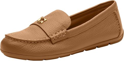سائق Coach Women’s Sculpted C Leather Loafer ، الطباشير ، 9.5 in Kuwait