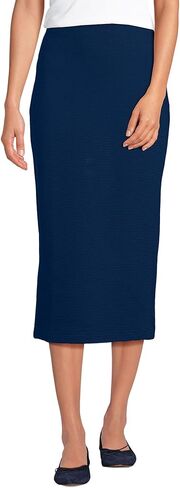 Lands' End Women's Starfish Side Zip Midi Skirt in Saudi Arabia