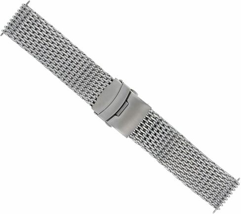 Ewatchparts 18 مم - 20 مم، 22 مم، 24 مم شبكة شارك سوار ساعة من الفولاذ بسمك 4 مم متوافق مع بريتلينغ in Kuwait