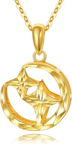 sisgem 18k الذهب الصلب قلادة القمر للنساء، الذهب الحقيقي الماس قطع الهلال القمر ونجمة قلادة الذكرى المجوهرات هدية للأم والزوجة 18 بوصة in Saudi Arabia