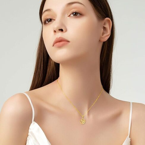 sisgem 18k الذهب الصلب قلادة القمر للنساء، الذهب الحقيقي الماس قطع الهلال القمر ونجمة قلادة الذكرى المجوهرات هدية للأم والزوجة 18 بوصة in Saudi Arabia