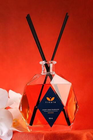 ناشر أعواد عطر فاخر - 23.67 أونصة سائلة - 700 مل - عطر منزلي - مزيل للروائح - ناشر رائحة - ناشر أعواد للحمام - ناشر هدايا فاخر - عطر ديكور منزلي - زجاجة كريستال in Kuwait