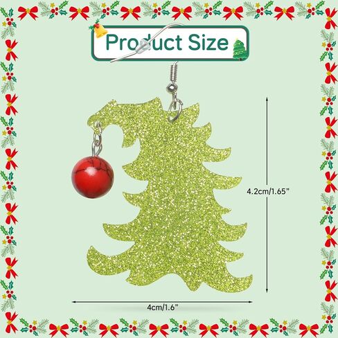 Christmas Dangle Earrings Accessories for Women Green Monster Costume Dress Up in Saudi Arabia