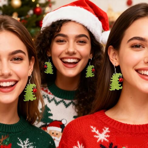 Christmas Dangle Earrings Accessories for Women Green Monster Costume Dress Up in Saudi Arabia