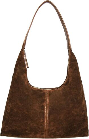 KJMYYXGS Faux Suede Tote Bag for Women, Large Slouchy Suede Hobo Shoulder Bag, Soft Crescent Purse for Work Travel College in Saudi Arabia