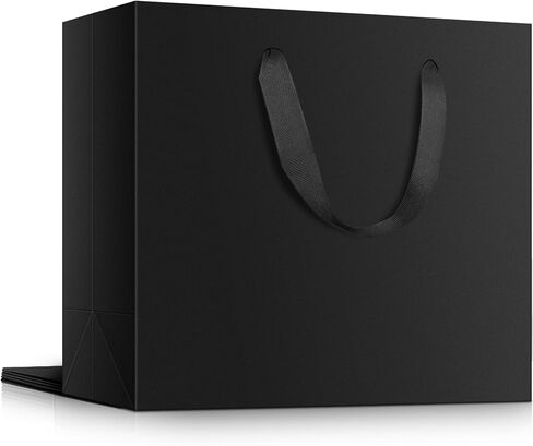 EUSOAR Kraft Paper Gift Bags, 25pcs Small 10.6"x3.1"x8.3" Brown Sturdy Heavy Duty Shopping Bags with Handle Bulk, Retail, Boutique, Business,Wedding Party Favor,Grocery,Restaurant Merchandise Bag in Kuwait