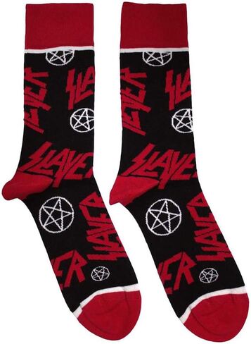 Rock Off officially licensed products Slayer Band Logo And Pentegram Ankle Socks Size One Size in Saudi Arabia