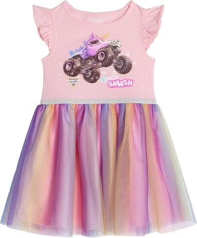 Monster Jam Girls Tulle Tutu Dress Toddler to Big Kid Sparkle Smash in Saudi Arabia