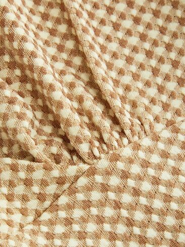 CIDER Long Sleeve Dress for Women V Neck A Line Plaid Mini Gingham Vintage Wedding Guest Dresses in Saudi Arabia