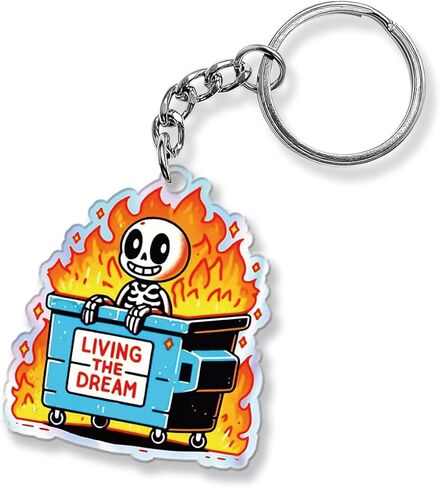 الدعم العاطفي لزملاء العمل Dumpster Fire Keychain، سلسلة مفاتيح للصحة العقلية، هدايا مكتب مضحكة لزملاء العمل هدايا تقدير الموظفين-6 in Kuwait