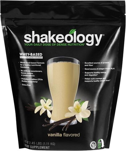 shakeology Whey Protein Powder Blend - Gluten Free, Superfood Protein Shake with Vitamins and Minerals - Helps Support Healthy Weight Loss, Lean Muscle Support, Gut Health - Vanilla, 30 Servings in Saudi Arabia
