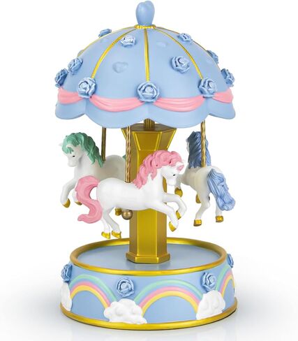 Carousel Music Box, Color-Changing LED Lights Musical Boxes, Gift Wrapped Unicorn Music Boxes for Girls, Christmas & Birthday Gifts for Women Daughter Granddaughter, Melody You are My Sunshine in Saudi Arabia
