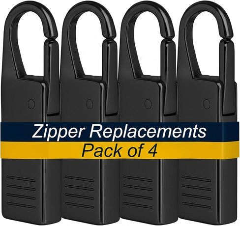 Zipper Replacement: x4 Replacement Zipper Pull Tab. Use as Luggage Zipper Pulls Replacement, Zipper Hook for Bags & Suitcase Zipper Pull Replacement. Broken Zipper Pull Replacement 1.5x0.43x0.17 Inch in Kuwait