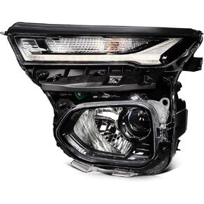 مجموعة مصابيح أمامية تناسب 2001-2004 نيسان فرونتير XE غطاء كروم أسود عدسة شفافة كهرمان NI2502131 NI2503131 in Kuwait