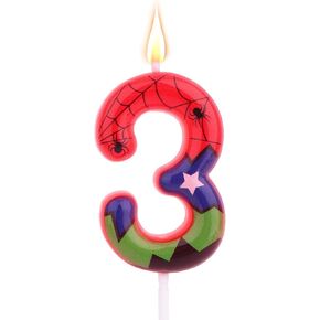 SAVITA Number Spider Themed Birthday Candle, Cool Spider Themed Topper Creative Party Cake Decoration for Boys Girls Birthday Celebration Cake Supplies (Number 4) in Saudi Arabia