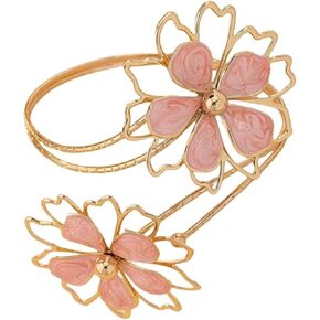 COLORFUL BLING Boho Flower Upper Arm Cuff Bracelets Gold Flower Armlet Bracelets for Women in Saudi Arabia