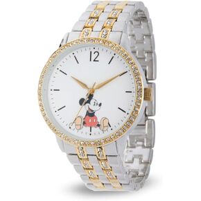 Mickey Mouse Watch Womens – Stylish & Fun Mickey Mouse Watches for Women – Classic Watch with White Dial, Silver Case & Multicolor Stainless Steel Strap in Saudi Arabia