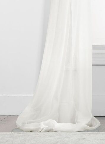 New Window Sheer Scarf Multifunction Voile Valance Window Treatment or Event Decoration Superior Threads (Black, Large - 54" x 216") in Saudi Arabia