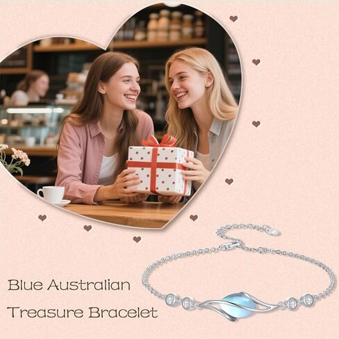 925 Sterling Silver Bracelet for Women Oval Gemstone Link Bracelet Fine Jewelry Gifts for Women Wife Mom in Saudi Arabia