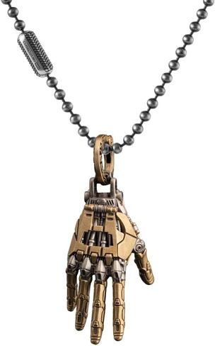 COPPERTIST.WU Mechanical Hand Pendant for Necklace, Movable Finger Joints Robot Hand Charm Jewelry for Men Women in Kuwait