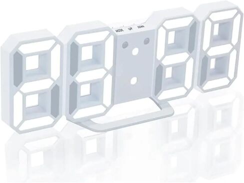 Alarm Clock - 3D Alarm Clock for Wall & Desk, Cute & Modern Decor LED Digital Display Clock for Bedroom & Living Room with Snooze Function in Saudi Arabia