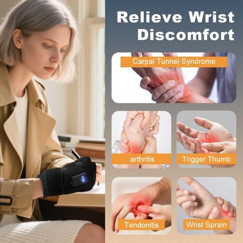 Heated Carpal Tunnel Arthritis Compression Wrist Brace Gloves for Women Men for dequervains tendonitis Pain for Hands Trigger Finger in Saudi Arabia