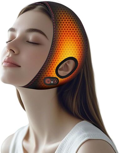 منتجات TMJ Relief وسادة تدفئة الفك لتخفيف آلام الفك، وسادة تدفئة كهربائية للوجه قابلة لإعادة الشحن بقدرة 5000 مللي أمبير في الساعة مع 3 درجات حرارة مع مؤقت، لفافة فك يمكن ارتداؤها وأداة تخفيف التدفئة لآلام الوجه in Saudi Arabia