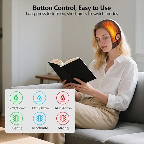 منتجات TMJ Relief وسادة تدفئة الفك لتخفيف آلام الفك، وسادة تدفئة كهربائية للوجه قابلة لإعادة الشحن بقدرة 5000 مللي أمبير في الساعة مع 3 درجات حرارة مع مؤقت، لفافة فك يمكن ارتداؤها وأداة تخفيف التدفئة لآلام الوجه in Saudi Arabia